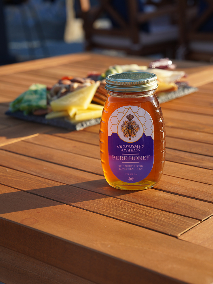Honey on a wooden table